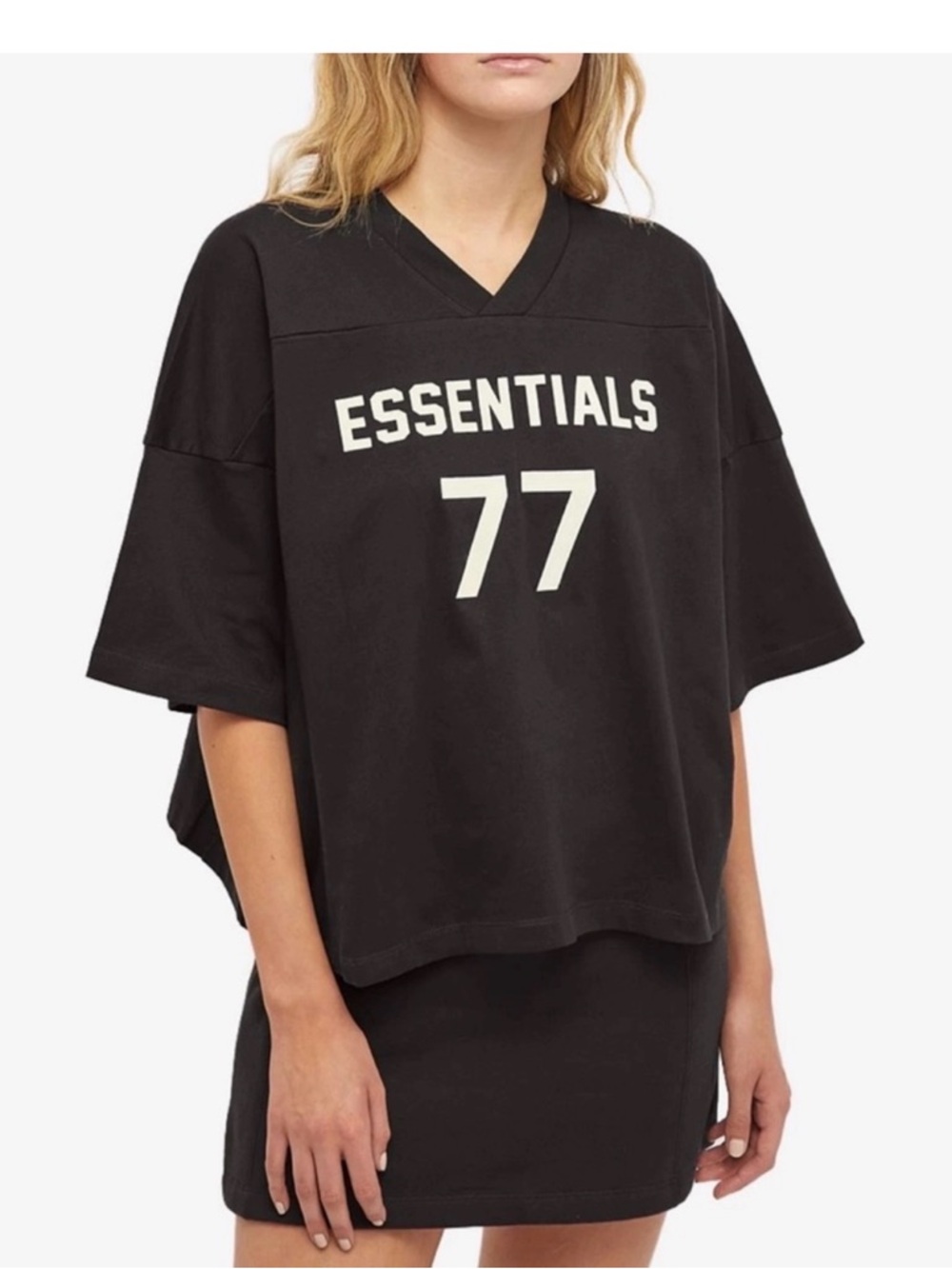 Essentials Football style Charcoal Tee